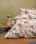 ΠΑΠΛΩΜΑΤΟΘΗΚΗ ΦΑΝΕΛΕΝΙΑ ΜΟΝΗ MUSIC ICE (165X245) WINTER LINE KIDS Παιδικές Παπλωματοθήκες