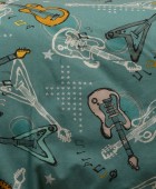 ΠΑΠΛΩΜΑΤΟΘΗΚΗ ΦΑΝΕΛΕΝΙΑ ΜΟΝΗ MUSIC PETROL (165X245) WINTER LINE KIDS Παιδικές Παπλωματοθήκες