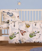 ΣΕΤ ΣΕΝΤΟΝΙΑ ΦΑΝΕΛΕΝΙΑ ΚΟΥΝΙΑΣ MUSIC ICE (120X170) WINTER LINE ΒΑΒΥ Βρεφικά Σεντόνια Φανελένια