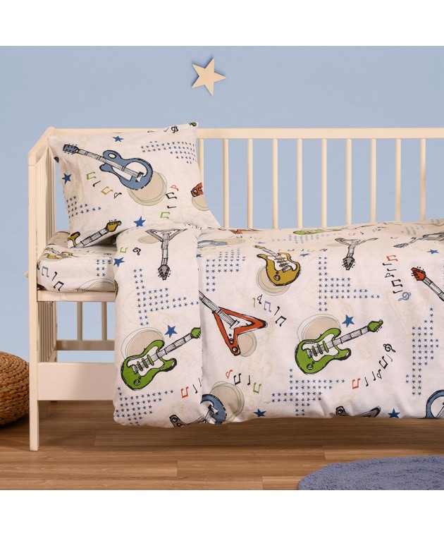 ΣΕΤ ΣΕΝΤΟΝΙΑ ΦΑΝΕΛΕΝΙΑ ΚΟΥΝΙΑΣ MUSIC ICE (120X170) WINTER LINE ΒΑΒΥ Βρεφικά Σεντόνια Φανελένια