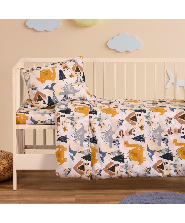ΣΕΤ ΣΕΝΤΟΝΙΑ ΚΟΥΝΙΑΣ EXPLORER BLUE BABY LINE (120X170) Βρεφικά Σεντόνια