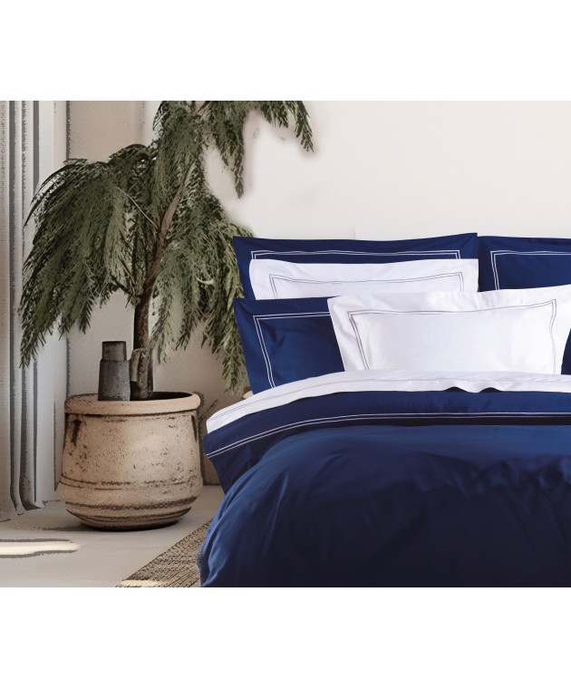 ΣΕΤ ΣΕΝΤ KING  ΒΑR4 (09) D.BLUE 2*270Χ290CM 2*Χ50Χ70CM 230TC 100% COT/SATIN Σεντόνια King Size