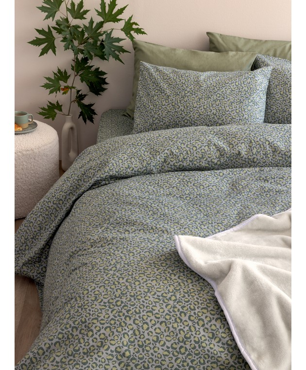 Σετ Παπλωματοθήκη Υπέρδιπλη Flannel Beauty 240x250 FB0226 Παπλωματοθήκες Υπέρδιπλες Φανελένιες