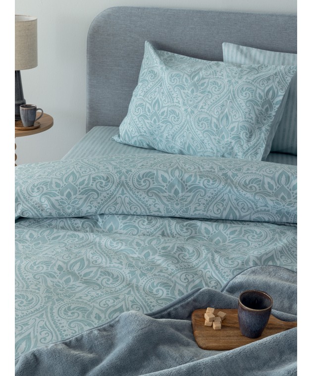 Σετ Παπλωματοθήκη Μονή Flannel Beauty 170x250 FB0232 Παπλωματοθήκες  Μονές Φανελένιες