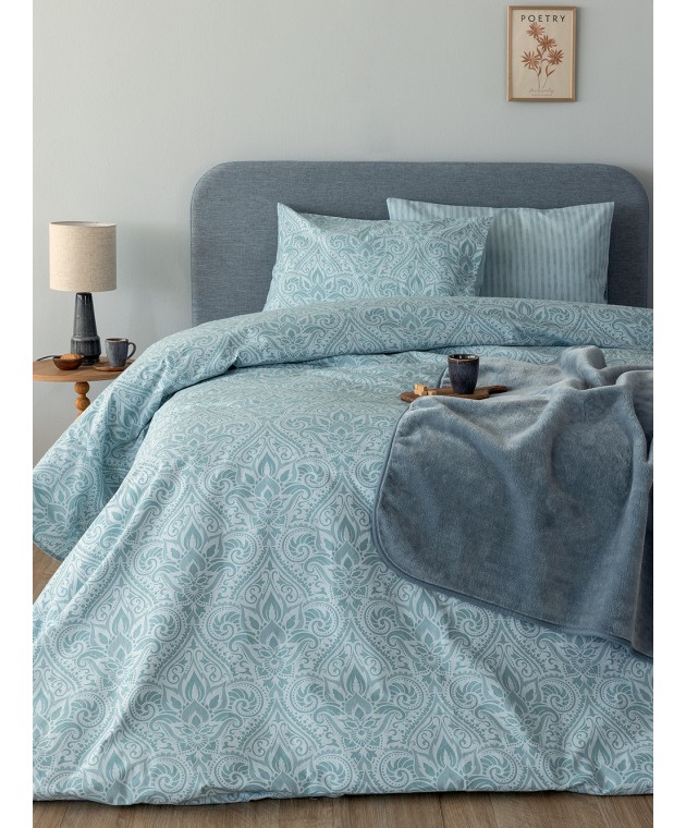 Σετ Παπλωματοθήκη Μονή Flannel Beauty 170x250 FB0232 Παπλωματοθήκες  Μονές Φανελένιες