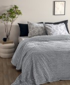 Κουβέρτα Fleece 220x240 ASTER COAL Κουβέρτες Fleece Υπέρδιπλες