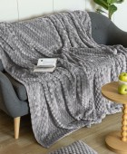 Κουβέρτα Fleece 160x220 ASTER COAL Κουβέρτες Fleece Μονές