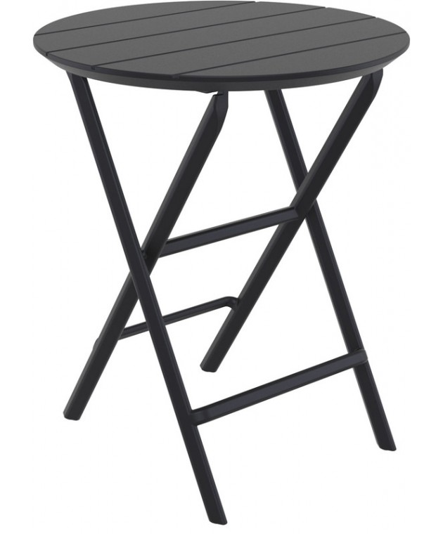 HELEN BLACK Φ60X74εκ. ΤΡΑΠΕΖΙ ΠΤΥΣ/ΝΟ ΠΟΛ/ΝΙΟΥ 