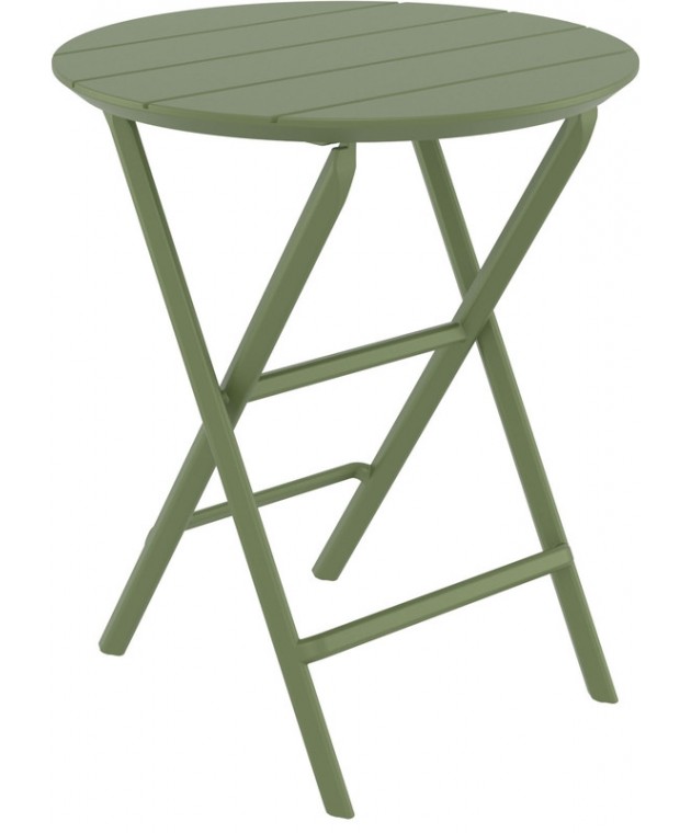 HELEN OLIVE GREEN Φ60X74εκ. ΤΡΑΠΕΖΙ ΠΤΥΣ/ΝΟ ΠΟΛ/ΝΙΟΥ Πλαστικά