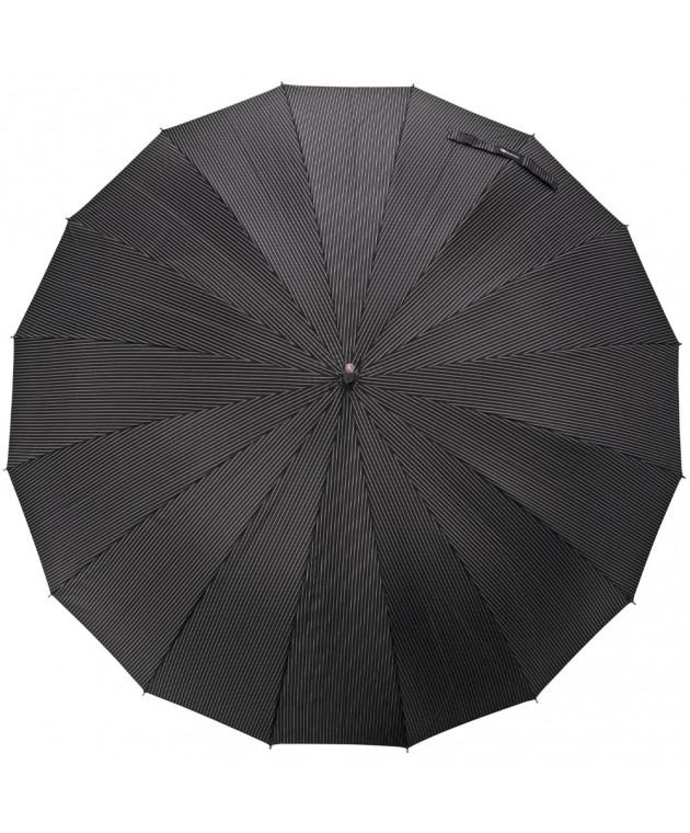 Ομπρέλα Χειροκίνητη Μπαστούνι BENZI Μαύρο Stripes PA108 ΟΜΠΡΕΛΕΣ