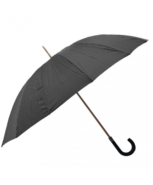 Ομπρέλα Χειροκίνητη Μπαστούνι BENZI Μαύρο Stripes PA108 ΟΜΠΡΕΛΕΣ