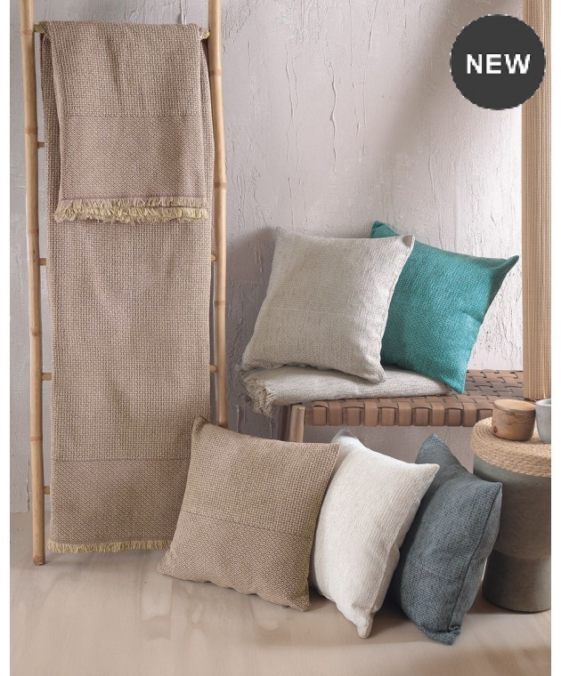 Διακοσμητική μαξιλαροθήκη (40Χ40) SIMPLIN ΓΚΡΙ, RYTHMOS HOME 