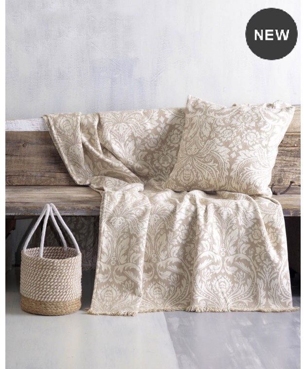 Ριχτάρι τριθέσιου (180X280) VILANO ΕΚΡΟΥ-ΜΠΕΖ, RYTHMOS HOME 