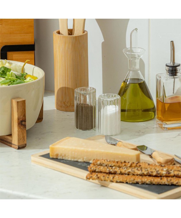 ESTIA ΔΟΧΕΙΑ ΓΙΑ ΑΛΑΤΙ & ΠΙΠΕΡΙ ALLURE ΓΥΑΛΙΝΑ ΣΕΤ 2 TEM Αλατοπίπερα - Λαδόξυδα