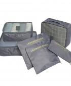 Τσάντες οργάνωσης βαλίτσας AMBER 6 τεμάχια Γκρι AM2002 Τσάντες Οργάνωσης