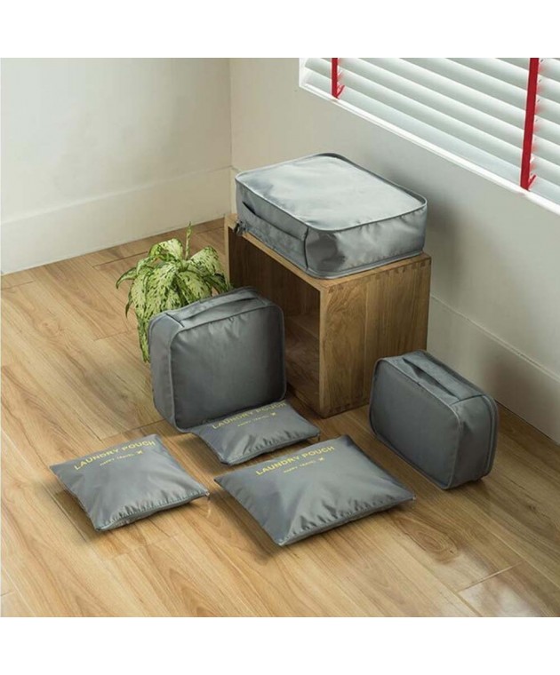 Τσάντες οργάνωσης βαλίτσας AMBER 6 τεμάχια Γκρι AM2002 Τσάντες Οργάνωσης