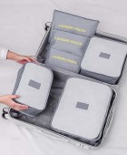 Τσάντες οργάνωσης βαλίτσας AMBER 6 τεμάχια Γκρι AM2002 Τσάντες Οργάνωσης