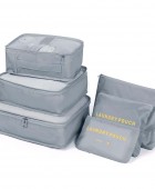 Τσάντες οργάνωσης βαλίτσας AMBER 6 τεμάχια Γκρι AM2002 Τσάντες Οργάνωσης