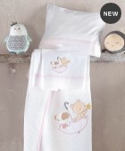 Σετ σεντόνια κούνιας (100Χ160) UMBRELLA FLIGHT ΡΟΖ, RYTHMOS HOME Βρεφικά Σεντόνια