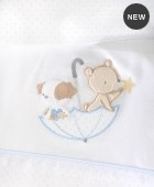 Σετ σεντόνια κούνιας φανελένια (100Χ160) UMBRELLA FLIGHT ΣΙΕΛ, RYTHMOS HOME Βρεφικά Σεντόνια Φανελένια