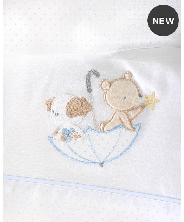 Σετ σεντόνια κούνιας φανελένια (100Χ160) UMBRELLA FLIGHT ΣΙΕΛ, RYTHMOS HOME Βρεφικά Σεντόνια Φανελένια