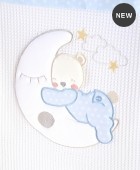 Κουβέρτα πικέ κούνιας (120Χ150) MOON SWING ΣΙΕΛ, RYTHMOS HOME Κούνιας