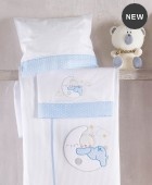Κουβέρτα πικέ κούνιας (120Χ150) MOON SWING ΣΙΕΛ, RYTHMOS HOME Κούνιας