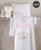 Σετ σεντόνια κούνιας φανελένια (100Χ160) BYE BYE ΡΟΖ, RYTHMOS HOME Βρεφικά Σεντόνια Φανελένια