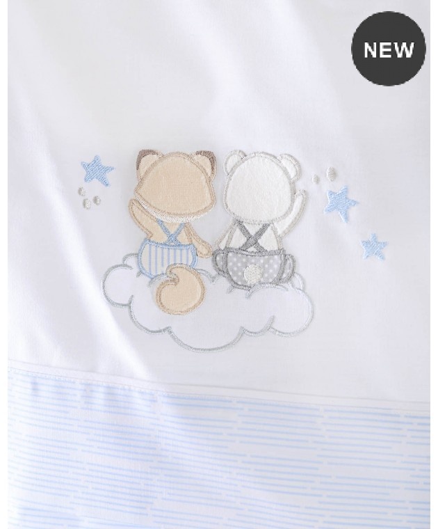 Σετ σεντόνια κούνιας φανελένια (100Χ160) BYE BYE ΣΙΕΛ, RYTHMOS HOME Βρεφικά Σεντόνια Φανελένια