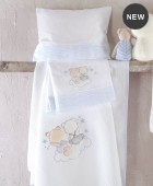 Σετ σεντόνια κούνιας φανελένια (100Χ160) BYE BYE ΣΙΕΛ, RYTHMOS HOME Βρεφικά Σεντόνια Φανελένια