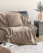 Διακοσμητική Μαξιλαροθήκη Home Décor 45x45 FLO BEIGE Μαξιλαροθήκες