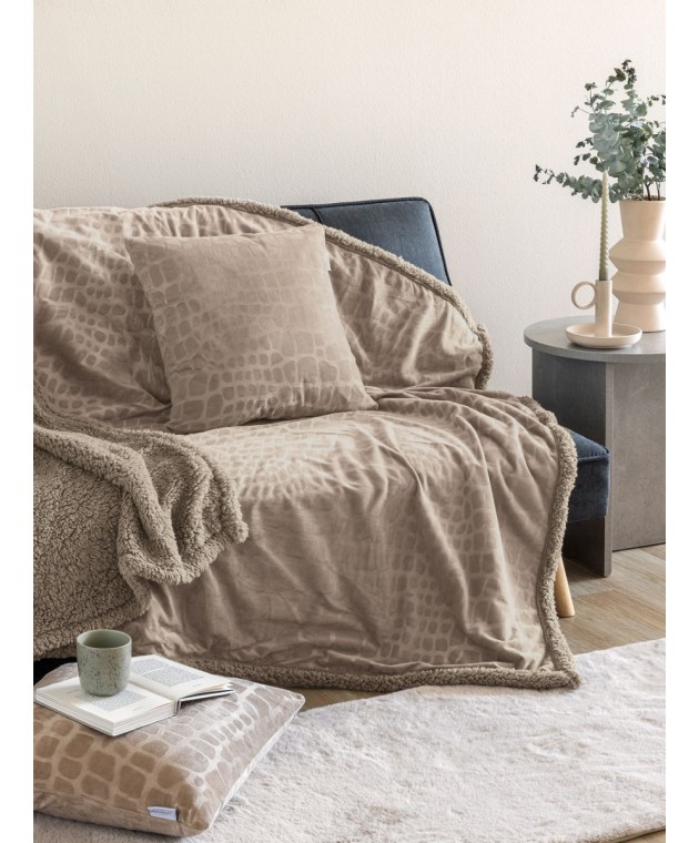 Διακοσμητική Μαξιλαροθήκη Home Décor 45x45 FLO BEIGE Μαξιλαροθήκες