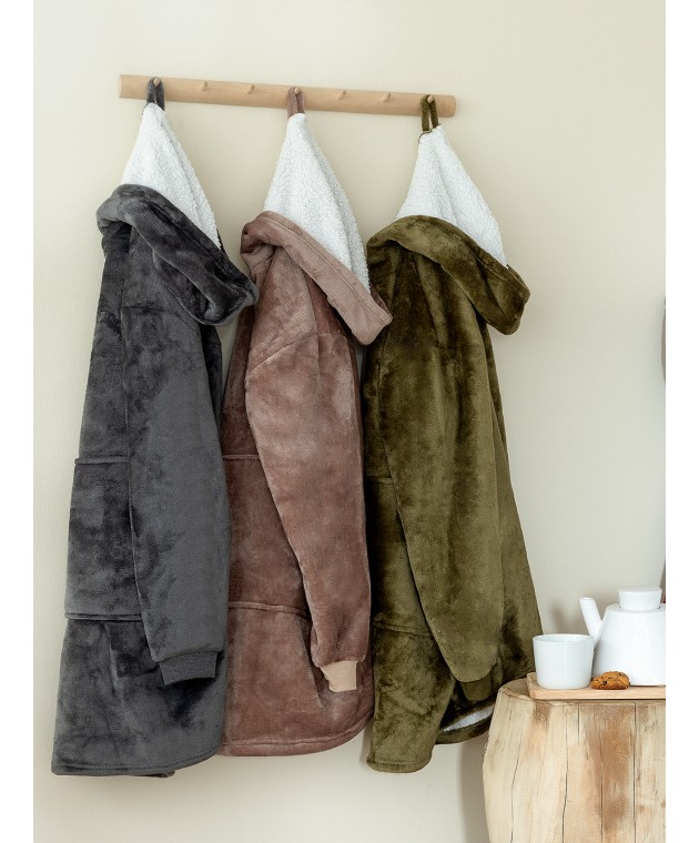 Κουβέρτα HUHU/2 90x100 KHAKI Κουβέρτες Fleece Μονές
