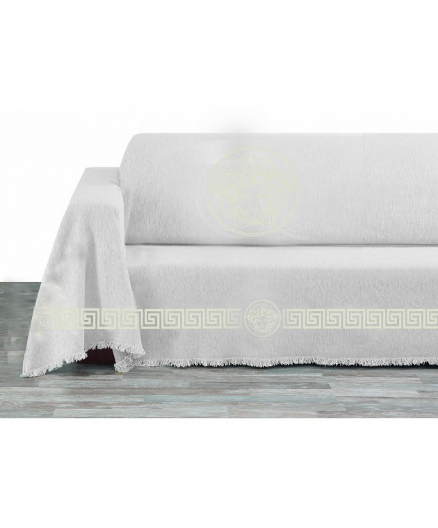 OLYMPUS4  ΤΡΙΘΕΣΙΟ ΡΙΧΤΑΡΙ ECRU 180Χ300CM 100% CHENILLE Τριθέσιου