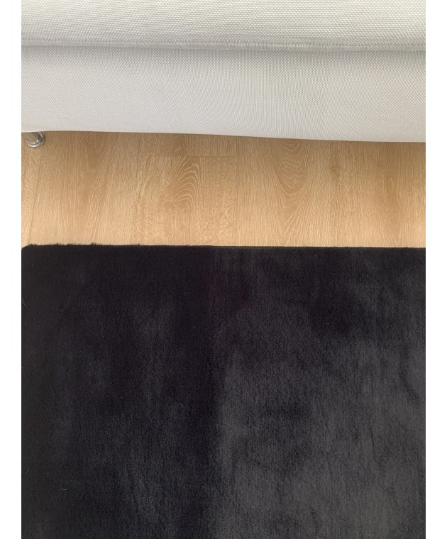 Χαλί 133x190 Γουνάκι Felicity Black Γούνινα Χαλιά