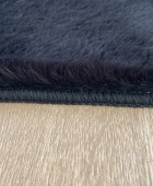 Χαλί 67x140 Γουνάκι Felicity Black Γούνινα Χαλιά