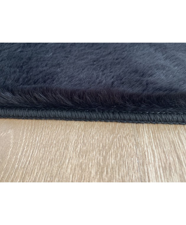 Χαλί 67x210 Γουνάκι Felicity Black Γούνινα Χαλιά
