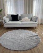 Χαλί Ροτόντα Φ160 Γουνάκι Felicity Silver Grey Γούνινα Χαλιά