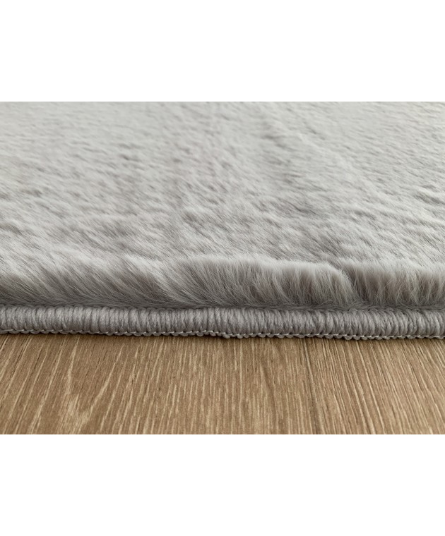 Χαλιά Σετ Κρεβατοκάμαρας 3 Τεμ Γουνάκι Felicity Silver Grey Χαλιά Κρεβατοκάμαρας