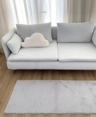 Χαλιά Σετ Κρεβατοκάμαρας 3 Τεμ Γουνάκι Felicity Silver Grey Χαλιά Κρεβατοκάμαρας