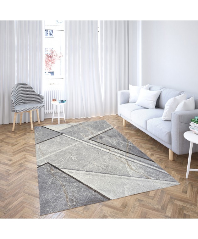 Χαλί 160x230 Ντένβερ Γκρι Μοντέρνα Χαλιά
