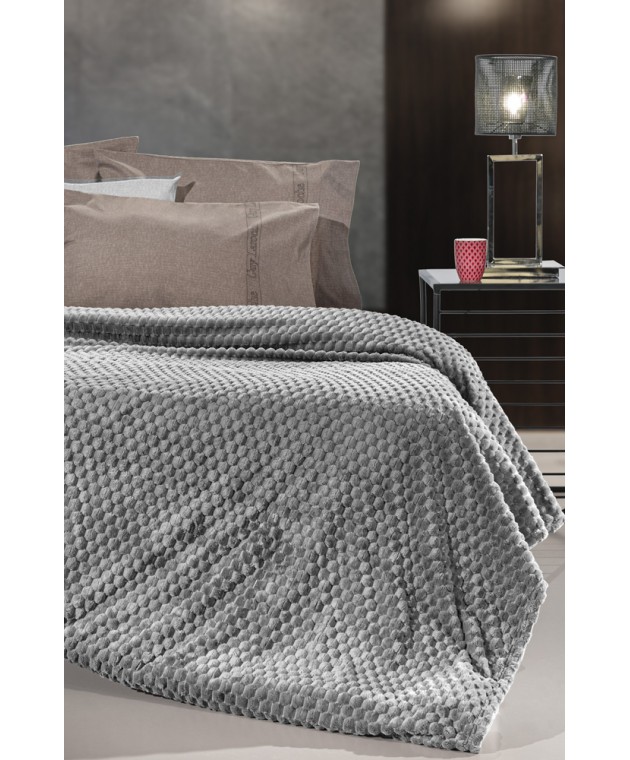 Σετ 2τμχ Κουβέρτα Smoothie Anthracite 220x240 Κουβέρτες Fleece Υπέρδιπλες