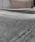 Σετ 2τμχ Κουβέρτα Smoothie Anthracite 220x240 Κουβέρτες Fleece Υπέρδιπλες