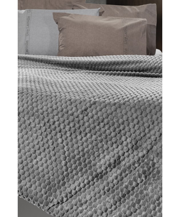 Σετ 2τμχ Κουβέρτα Smoothie Anthracite 220x240 Κουβέρτες Fleece Υπέρδιπλες