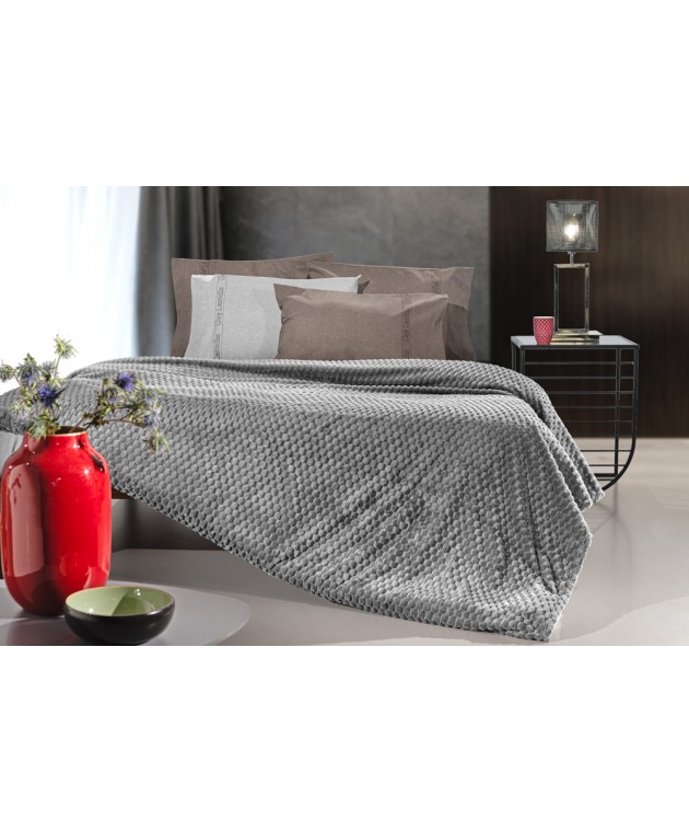 Σετ 2τμχ Κουβέρτα Smoothie Anthracite 220x240 Κουβέρτες Fleece Υπέρδιπλες