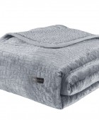 Σετ 2τμχ Κουβέρτα Bolzano Silver 220x240 Κουβέρτες Βελουτέ Υπέρδιπλες