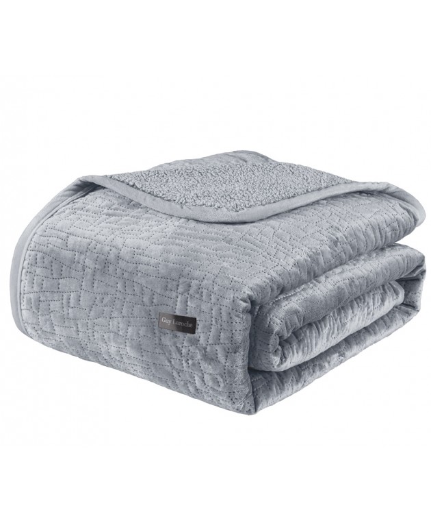 Σετ 2τμχ Κουβέρτα Bolzano Silver 220x240 Κουβέρτες Βελουτέ Υπέρδιπλες