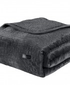 Σετ 2τμχ Κουβέρτα Bolzano Anthracite 220x240 Κουβέρτες Βελουτέ Υπέρδιπλες