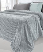 Σετ 2τμχ Κουβέρτα Smoothie Silver 160x220 Κουβέρτες Fleece Μονές