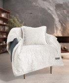 Ριχτάρι Bolzano Ivory 130x170 + Διακοσμητικό Μαξιλάρι Πολυθρόνας